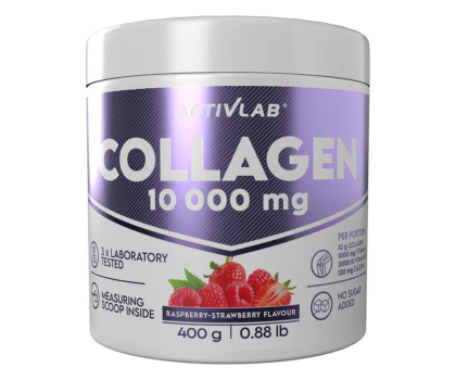 Zdrowa żywność Activlab Collagen 10 000 mg Smak malina - truskawka (słój 400 g)